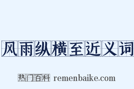 风雨纵横至近义词是什么意思的图片